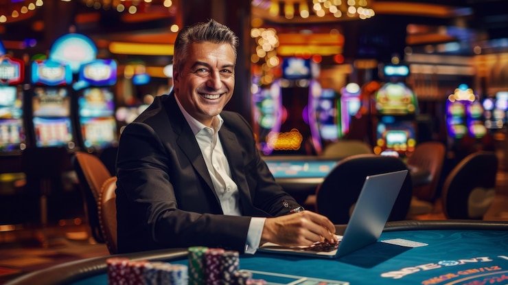 Layar fitur bonus Joker Gaming dengan simbol-simbol kemenangan